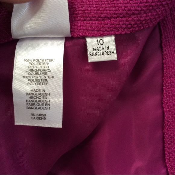 Jones Studio Separates Sz 10 Lined fuschia Skirt - Picture 6 of 8
